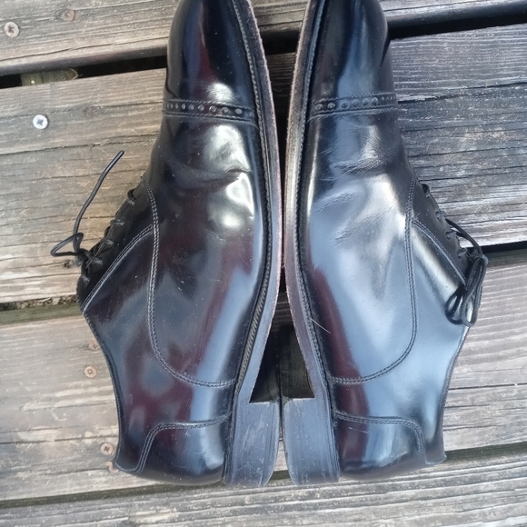 Florsheim Mens Oxford Black Leather Cap Toe Lace Up Shoes Size 10.5 3E. 255pem main image 10